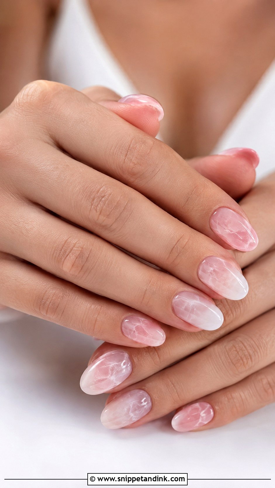 Rose Quartz Bridal Nails - Snippet and Ink - 20 Romantic Nails Brides