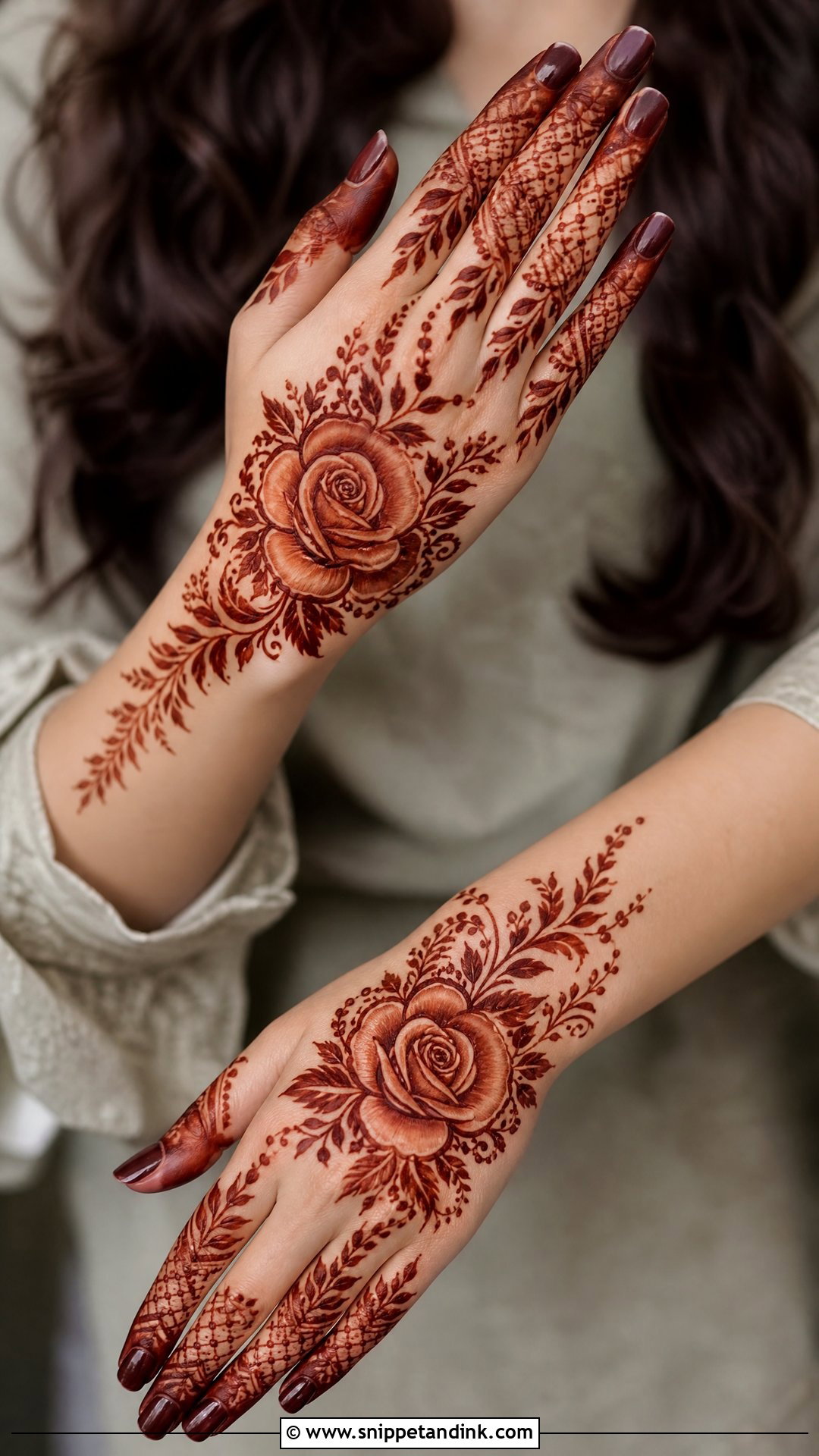Rose Rakhi Mehndi Design - Snippet and Ink - 30 Rakhi Mehndi Designs