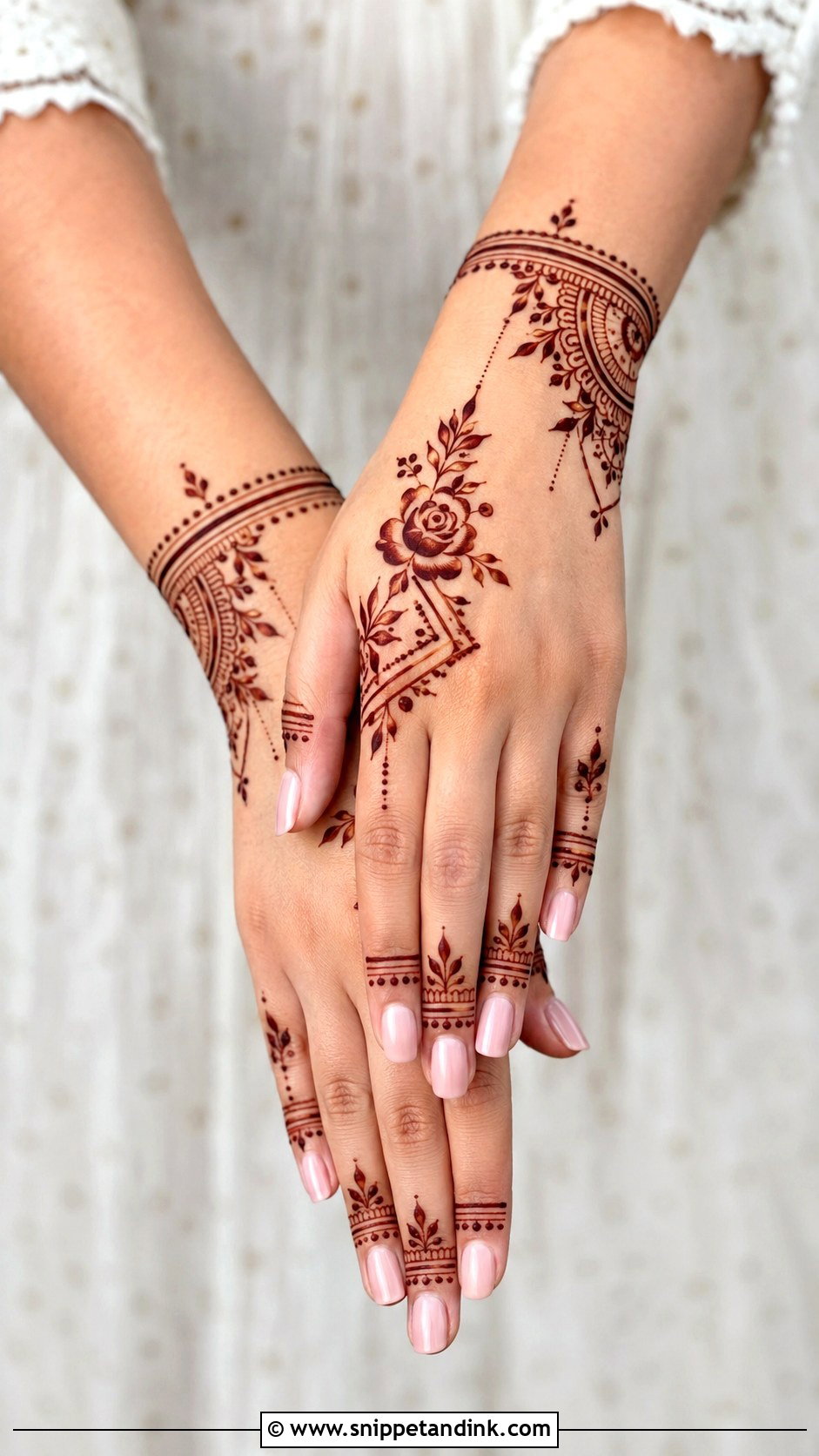 Rose Raksha Bandhan Mehndi Design - Snippet and Ink - 35 Rose Mehndi Designs