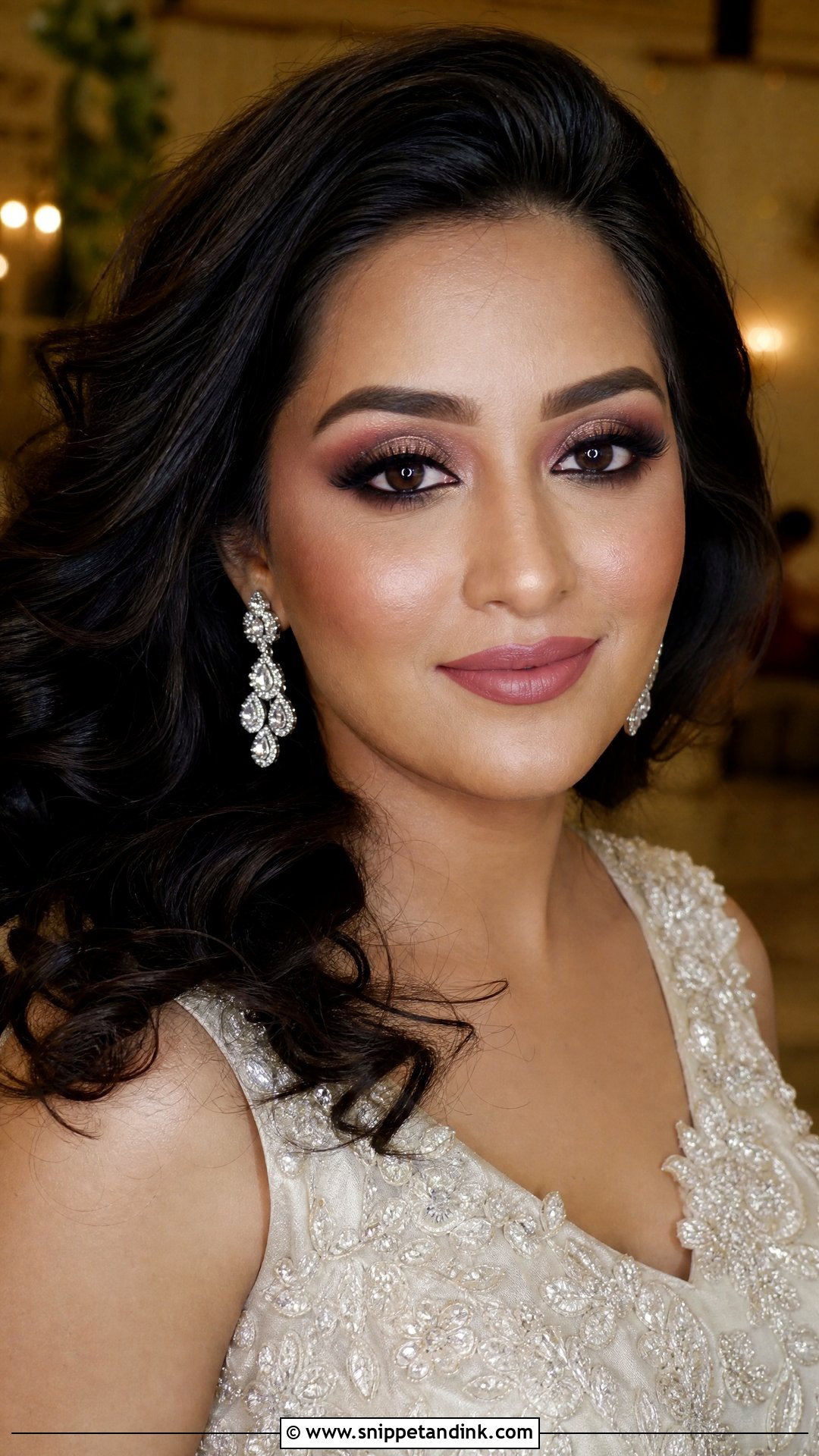 Rose Smokey Eye Bridal Makeup - Snippet and Ink - 20 Rose Bridal Makeup Ideas