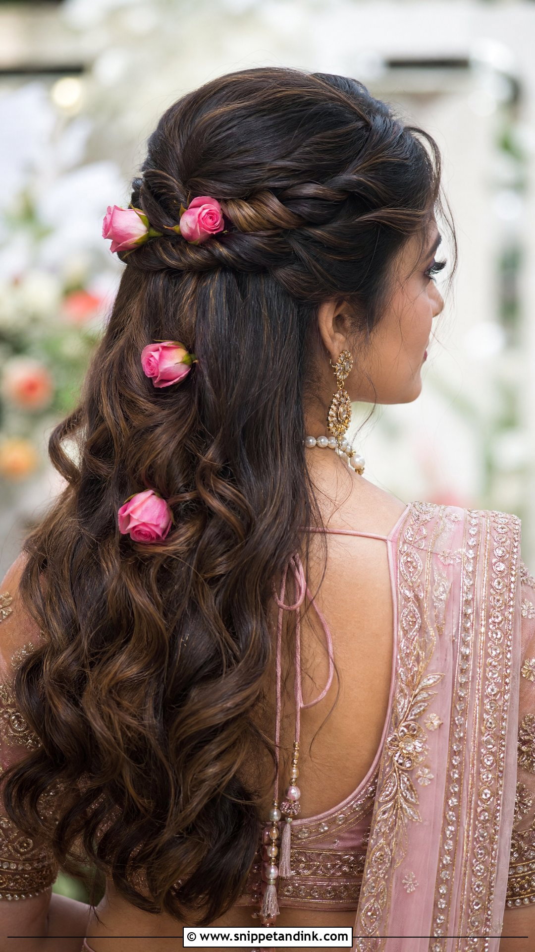 Rose Twist Bridal Hairstyle - Snippet and Ink - 20 Indian Hairstyles for Bridal