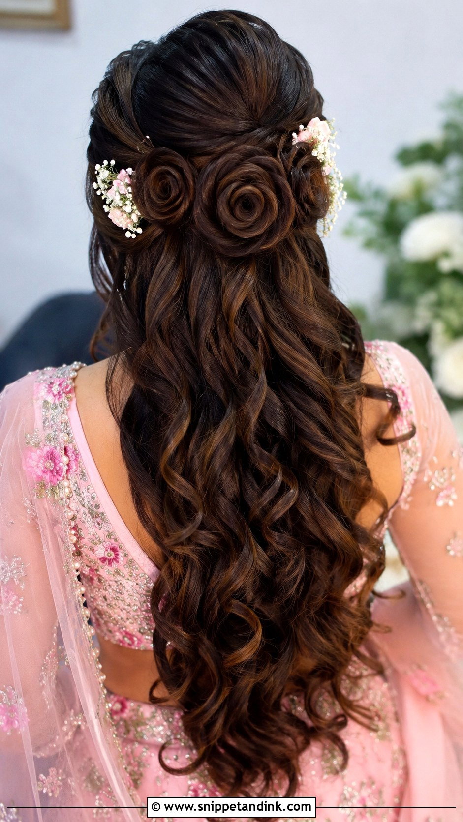 Rose Twist Hairstyle - Snippet and Ink - 20 Indian Hairstyles for Marriage Function