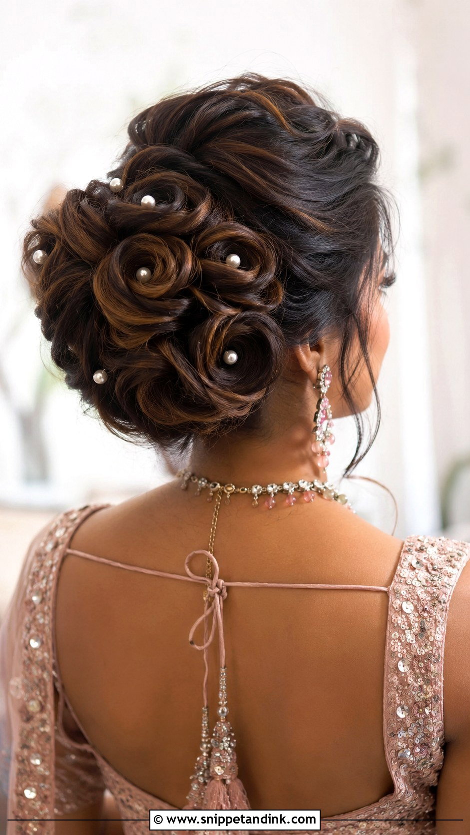 Rose Twist Hairstyle - Snippet and Ink - 25 Indian Wedding Hairstyles for Bride