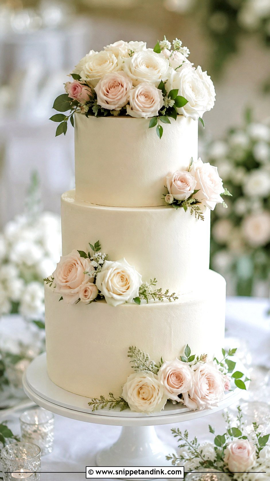 Rose Wedding Cake Top - Snippet and Ink - 25 Wedding Cake Tops