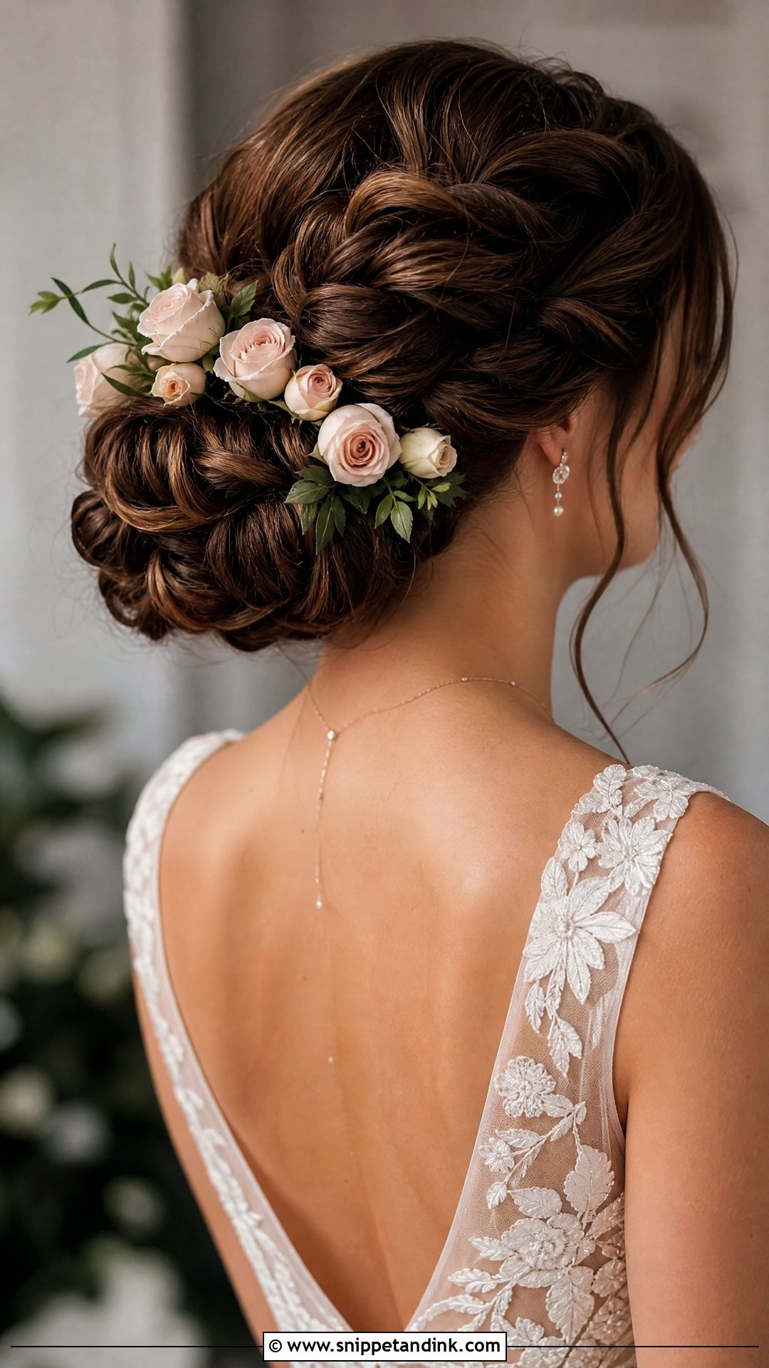 Rose Wedding Hair - Snippet and Ink - 15 Bride Flower Hair Ideas