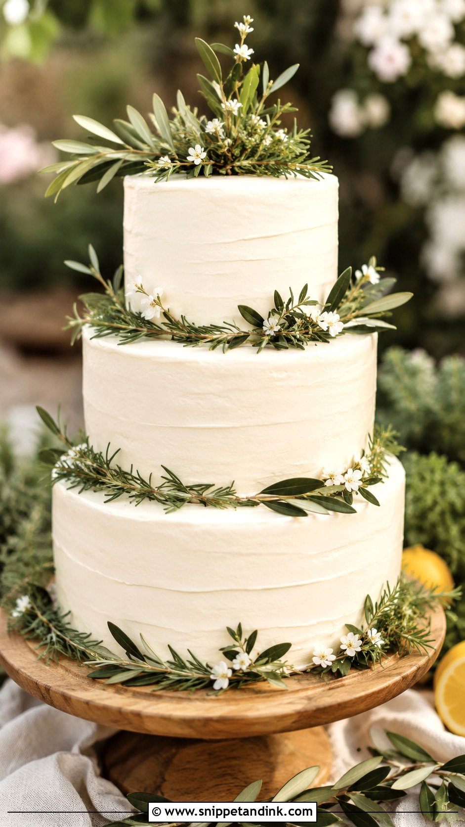 Rosemary Olive Oil Wedding Cake - Snippet and Ink - 20 Olive Oil Wedding Cake Ideas