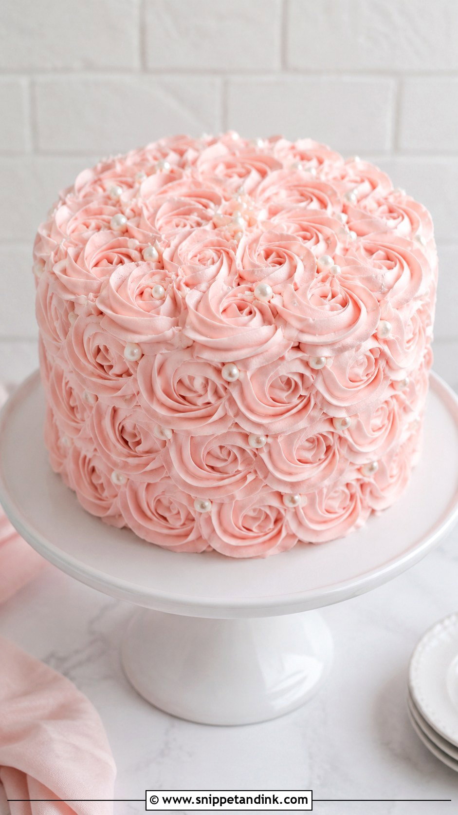 Rosette Cake - Snippet and Ink - 20 How to Decorate Cakes for Beginners