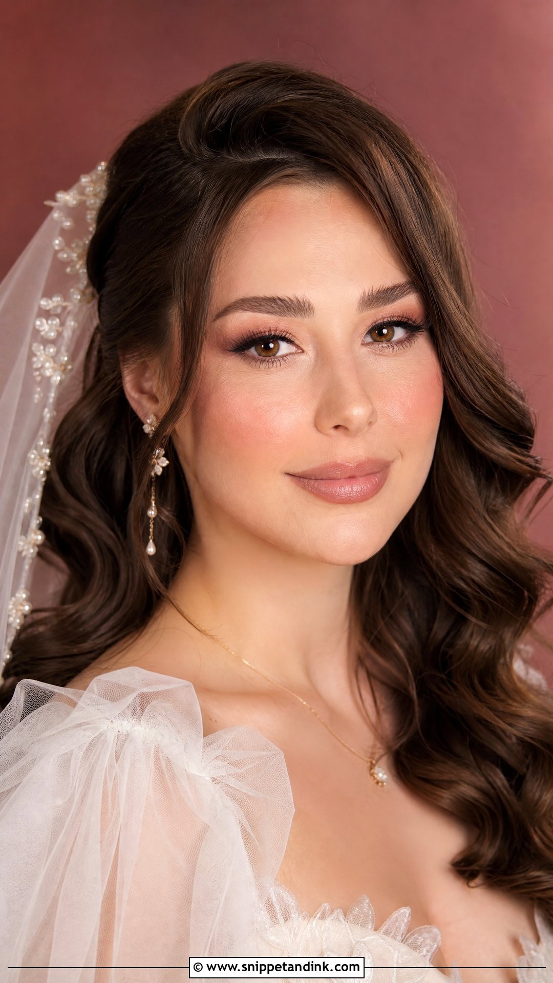 Rosy Nude Bridal Makeup - Snippet and Ink - 20 Nude Makeup Bridal Look Ideas