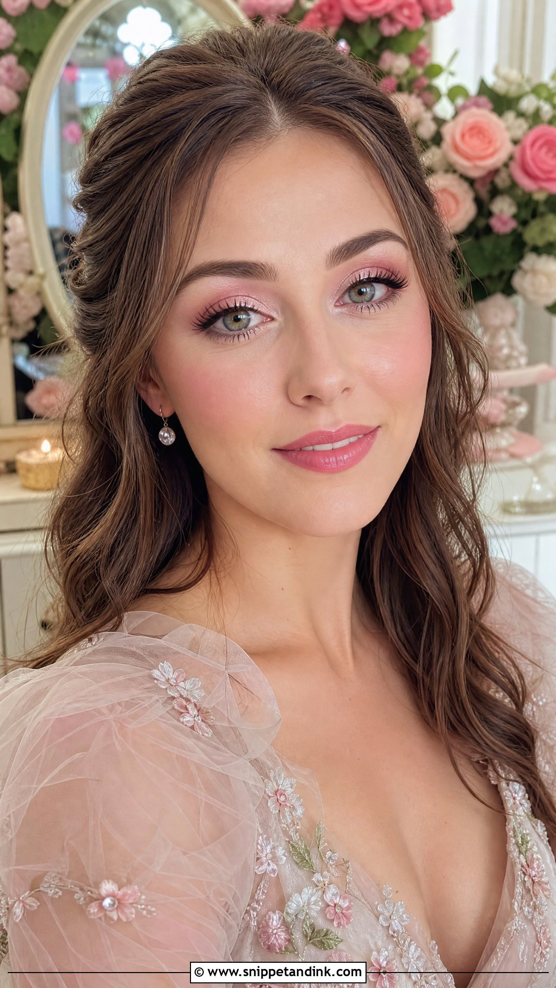 Rosy Pink Blushing Bride Makeup - Snippet and Ink - 20 Blushing Bride Makeup Ideas