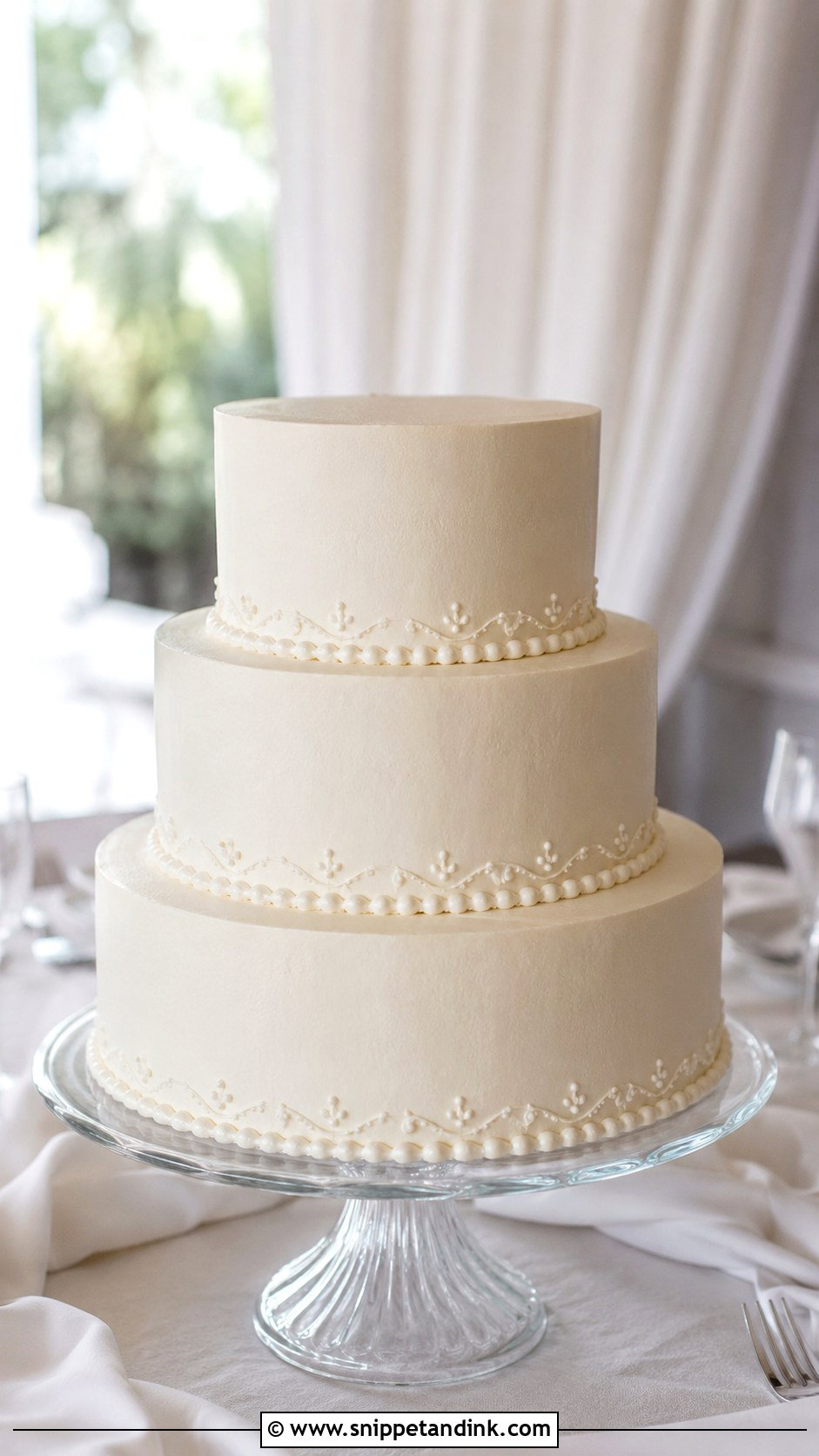 Round 3 Tier Wedding Cake No Flowers - Snippet and Ink - 20 3 Tier Wedding Cake No Flowers