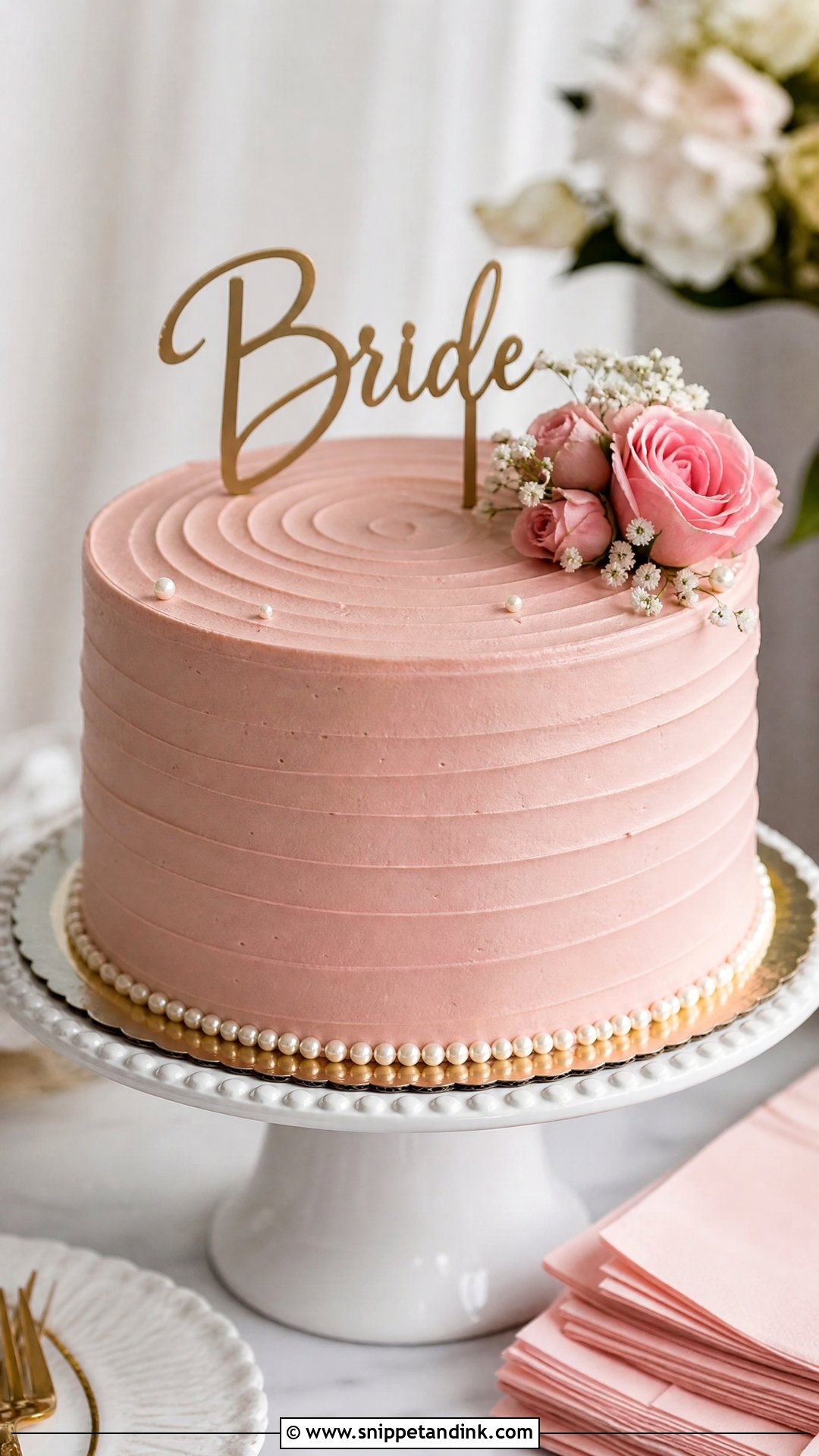 Round Bachelorette Cake - Snippet and Ink - 25 Bachelorette Cake Ideas for Wedding
