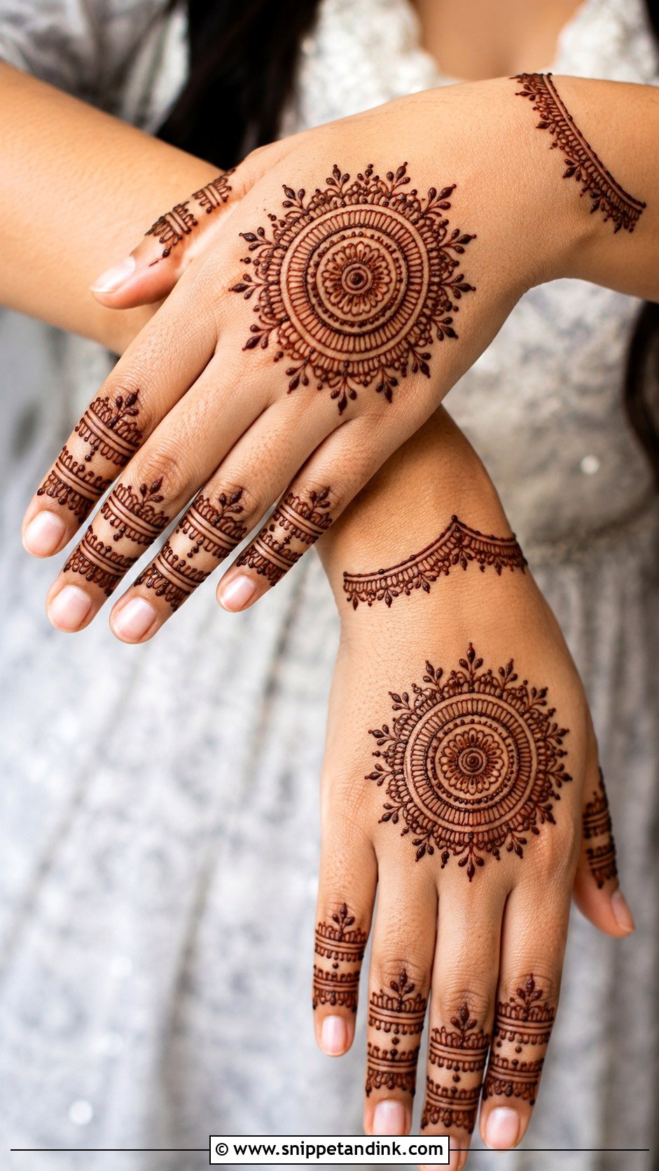 Round Back Hand Mehndi Design - Snippet and Ink - 35 Simple Beautiful Back Hand Mehndi Designs