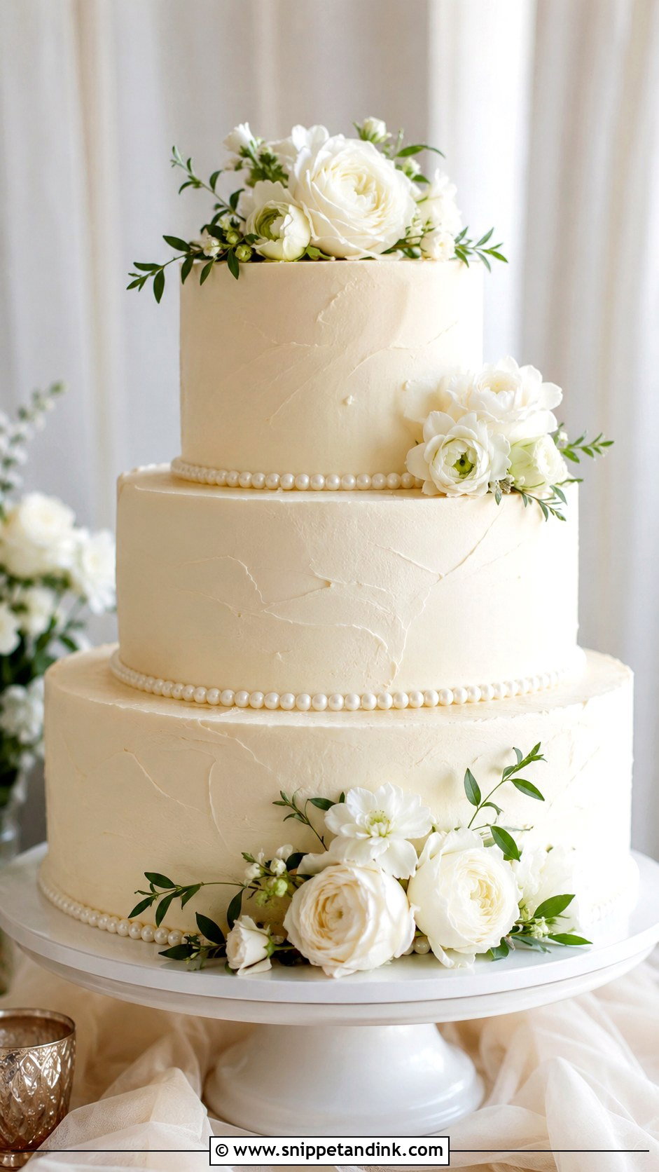 Round Buttercream Wedding Cake - Snippet and Ink - 20 Display Cake Ideas for Wedding