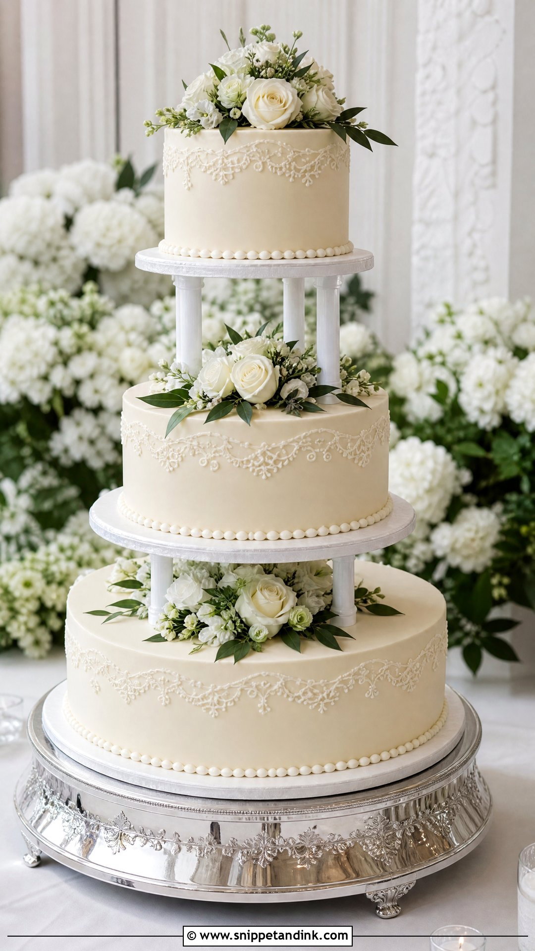 Round Carousel Wedding Cake - Snippet and Ink - 30 Carousel Cake Ideas for Wedding