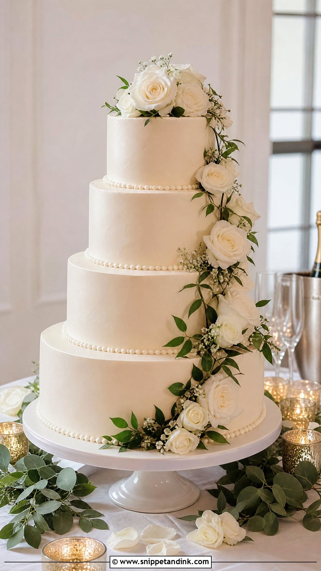 Round Dummy Wedding Cake - Snippet and Ink - 25 Dummy Cake Ideas for Wedding