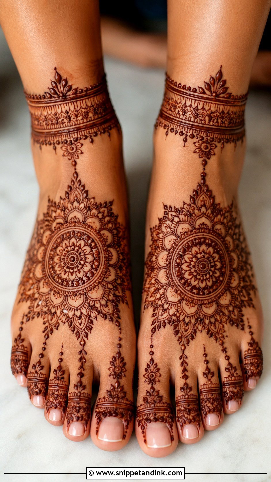 Round Feet Mehndi Design - Snippet and Ink - 35 Feet Mehndi Designs