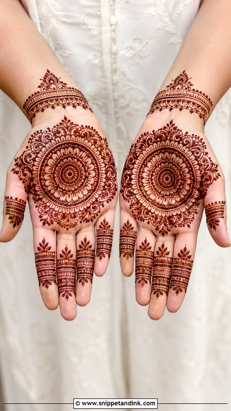 Round Front Hand Mehndi Design - Snippet and Ink - 35 Front Hand Mehndi Design Ideas