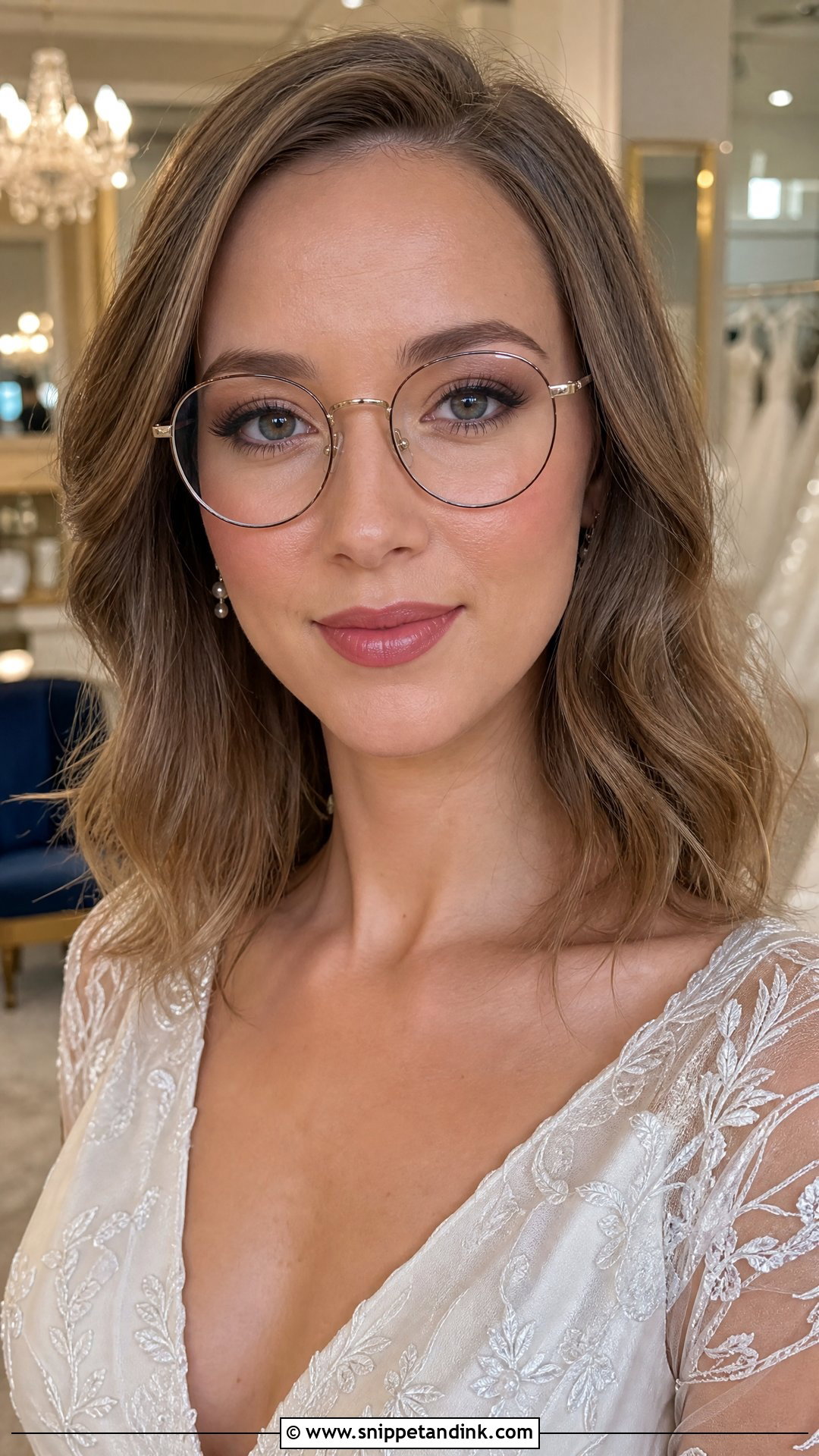 Round Glasses Wedding Makeup - Snippet and Ink - 20 Wedding Makeup with Glasses