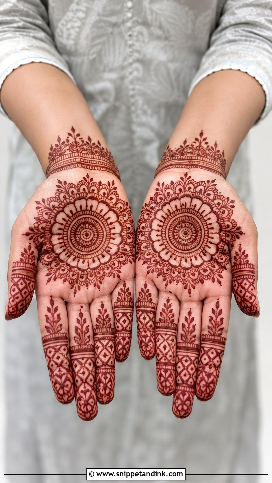 Round Mandala Mehndi Design For Hands - Snippet and Ink - 35 Round Mehndi Design Ideas
