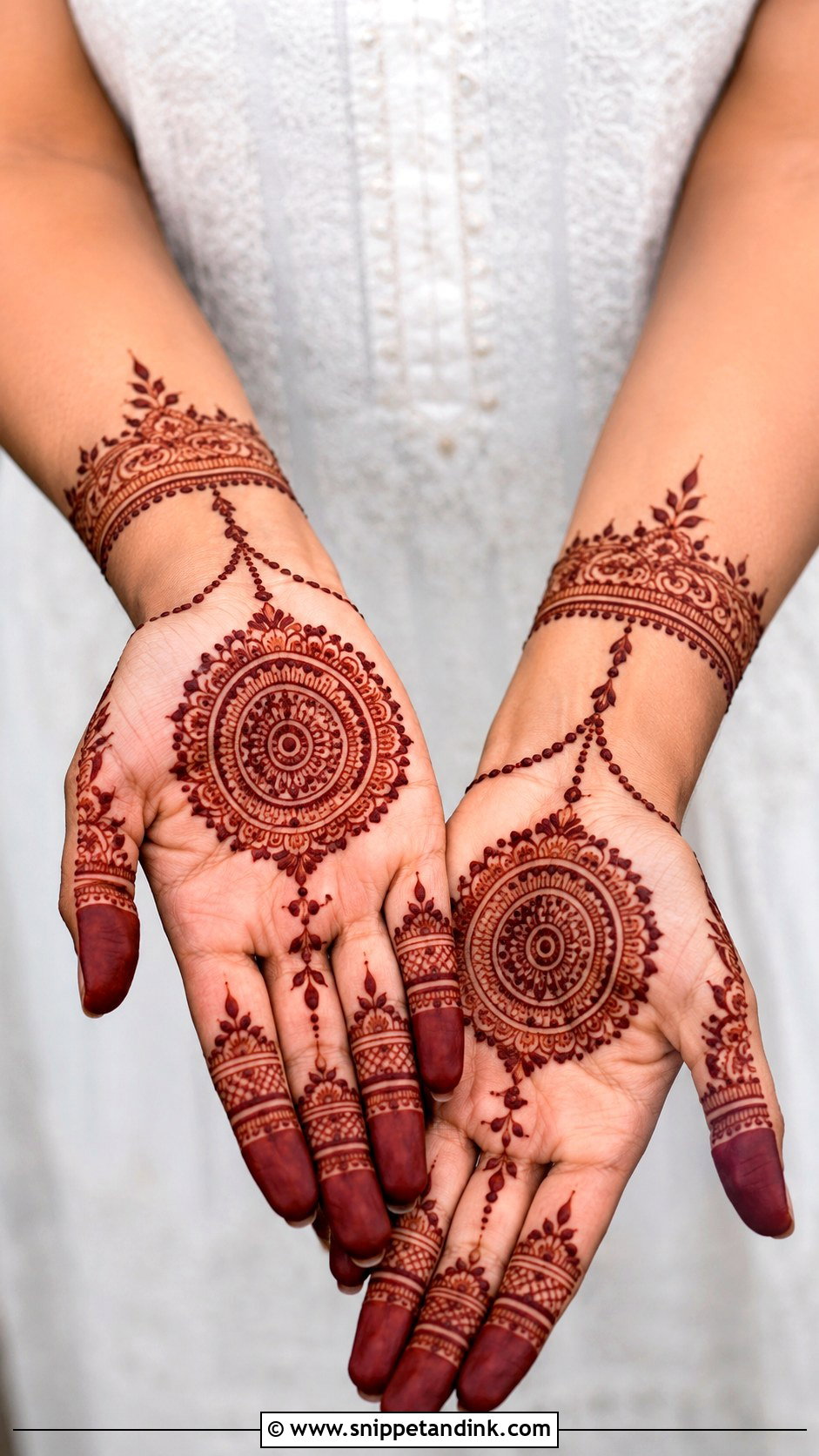 Round Mehndi Design With Finger Pattern - Snippet and Ink - 35 Round Mehndi Design Ideas