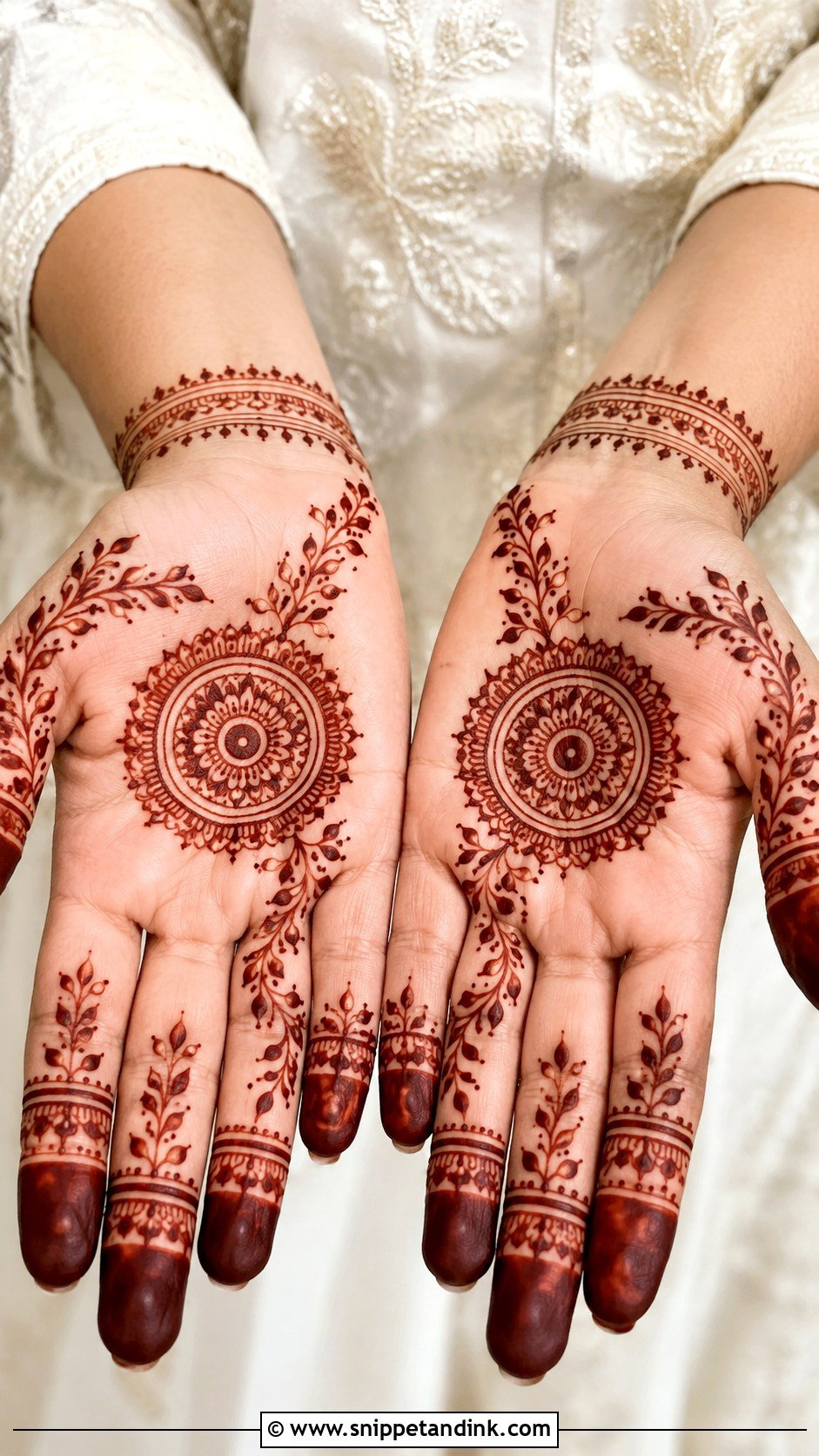 Round Mehndi Design With Paisley Pattern - Snippet and Ink - 35 Round Mehndi Design Ideas