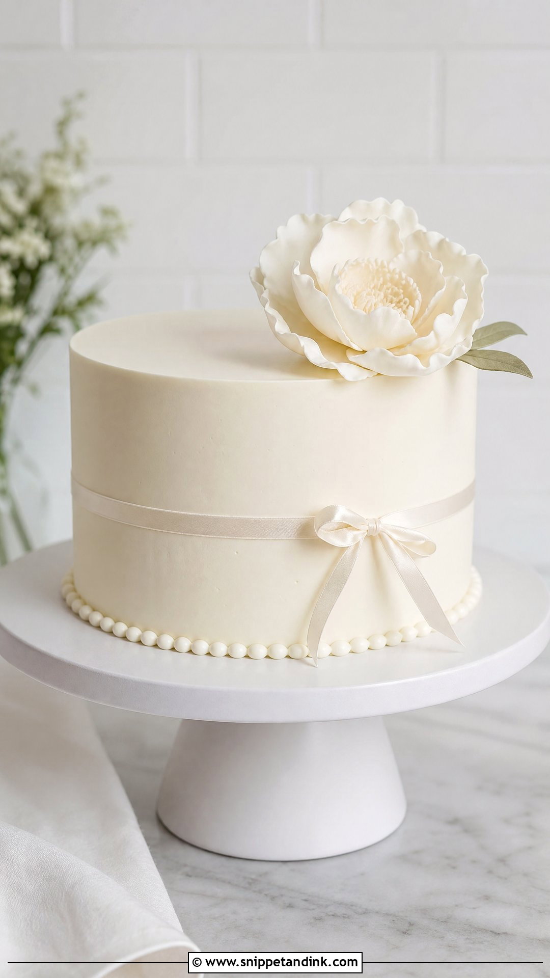 Round Minimalist Wedding Cake - Snippet and Ink - 30 Circle Cake Ideas for Wedding