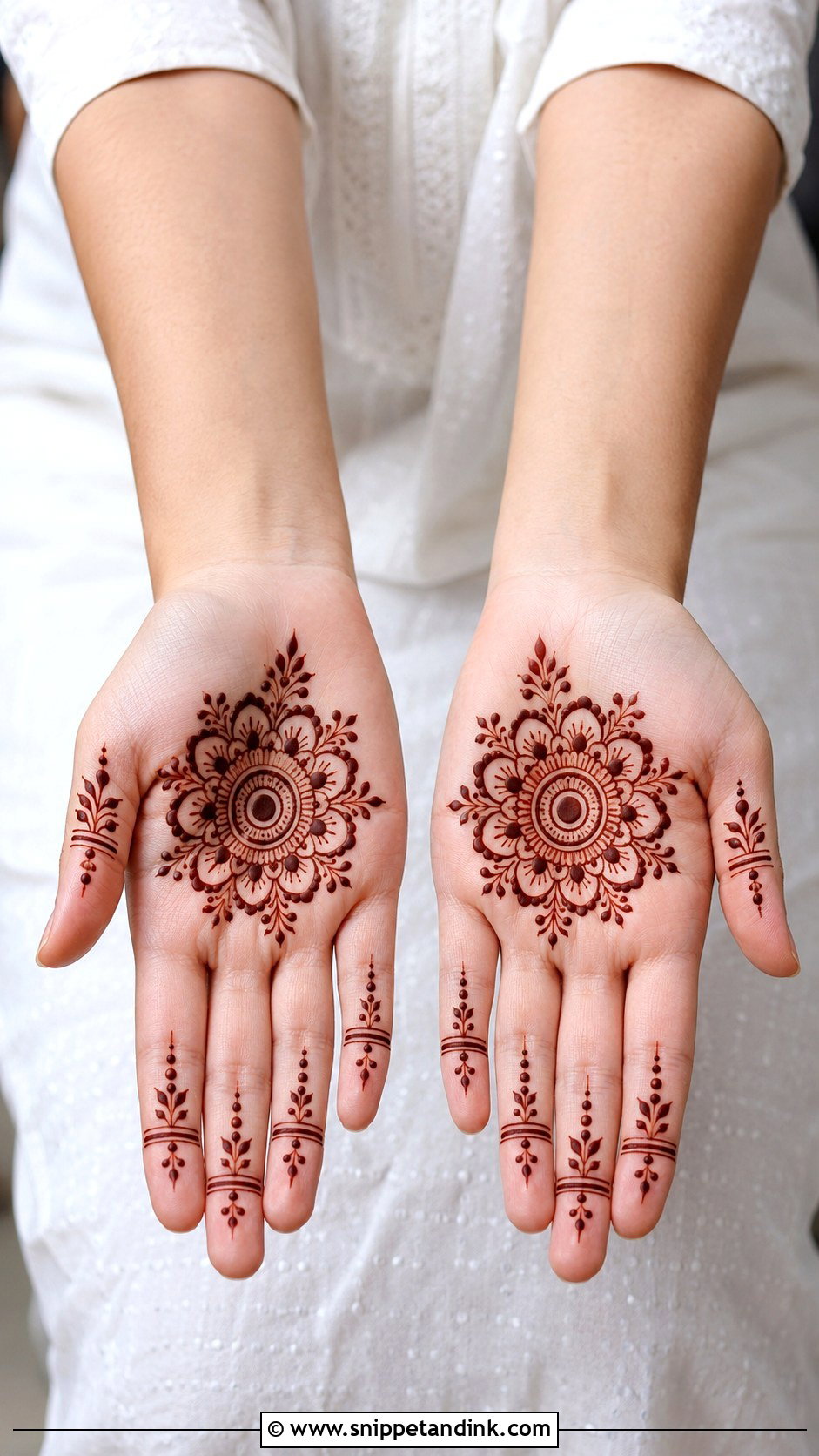 Round Palm Mehndi Design - Snippet and Ink - 35 Only Palm Mehndi Design Ideas