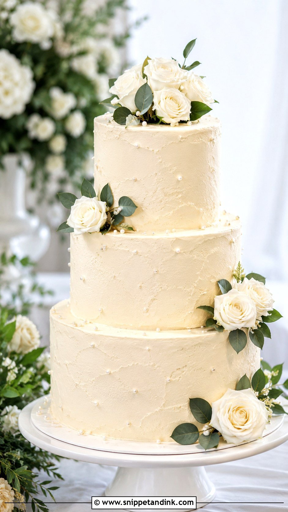 Round Tiered Wedding Cake - Snippet and Ink - 30 Tiered Wedding Cake Ideas