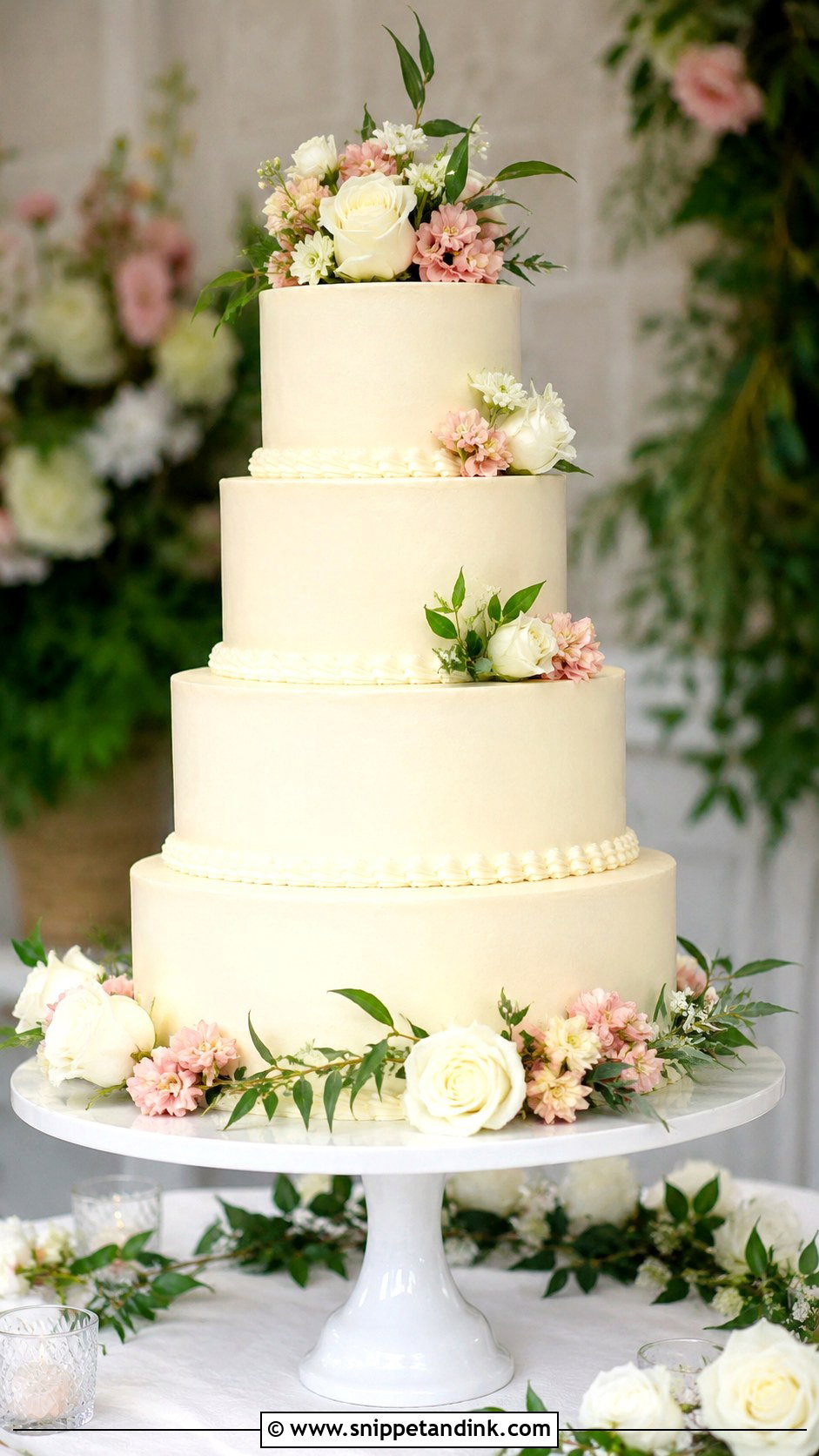 Round Tiered Wedding Cake - Snippet and Ink - 30 Tiered Wedding Cakes