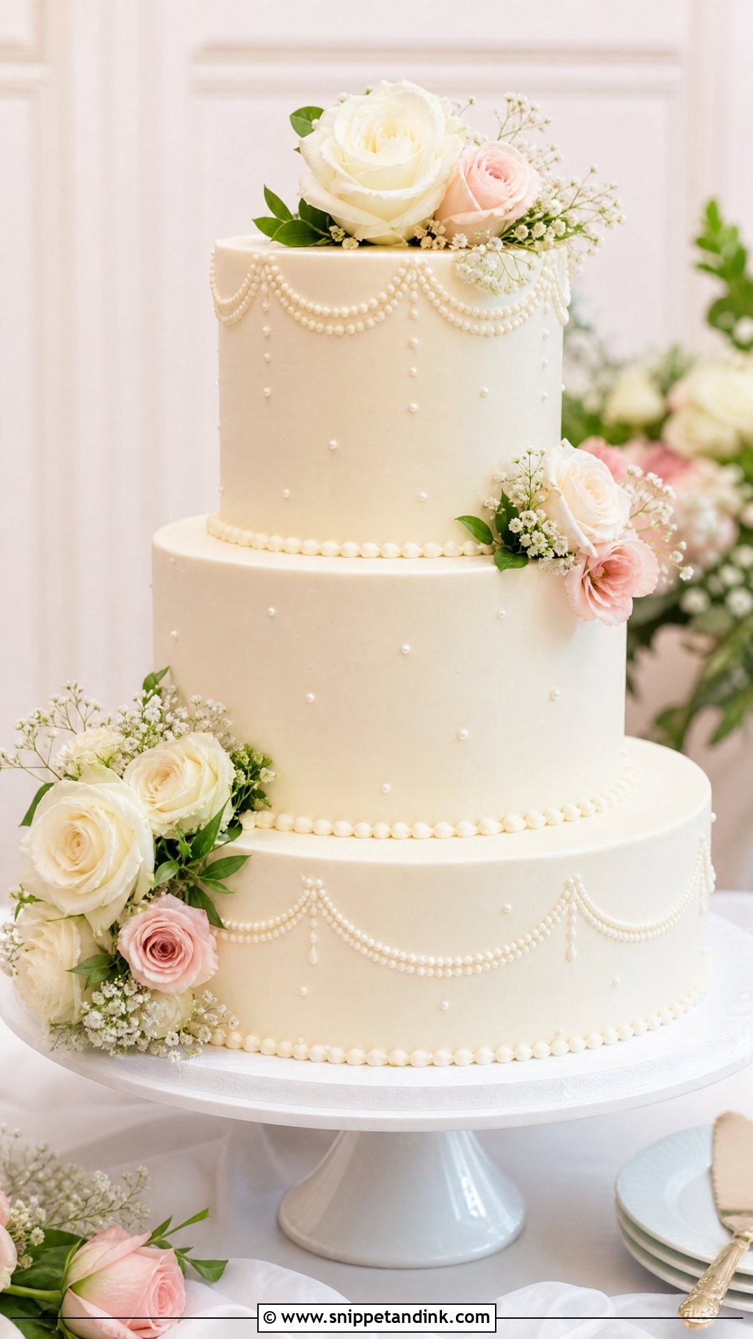 Round Wedding Cake - Snippet and Ink - 30 Aesthetic Cake Inspo Ideas for Wedding