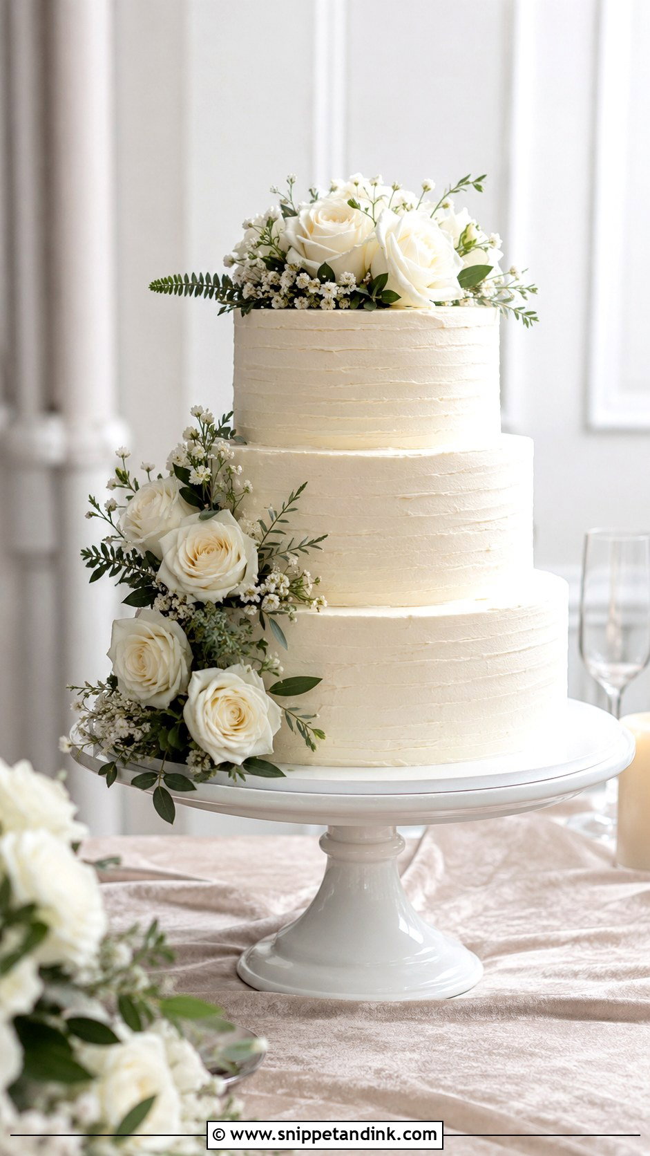 Round Wedding Cake - Snippet and Ink - 30 Elegant Wedding Cake Ideas