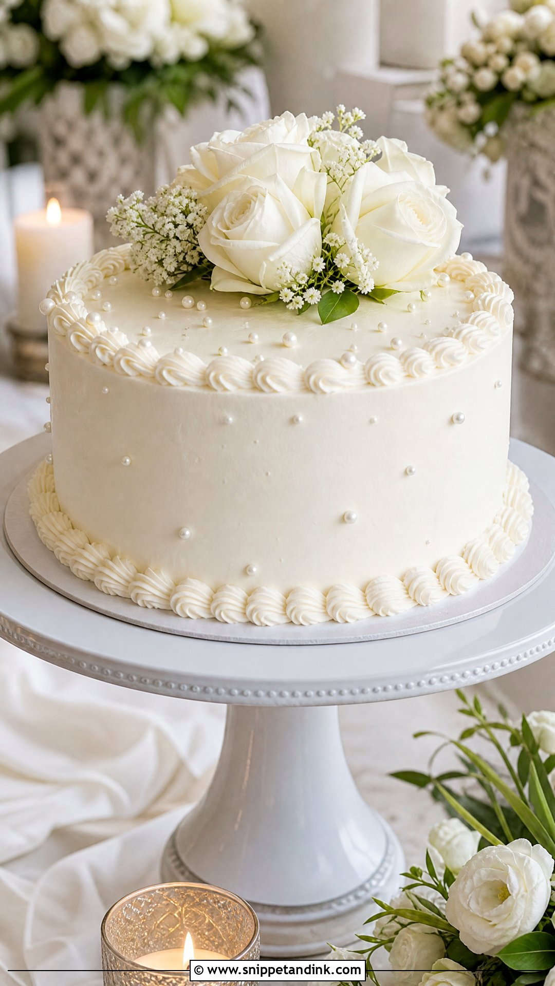 Round Wedding Cake - Snippet and Ink - 35 Wedding Cake Designs