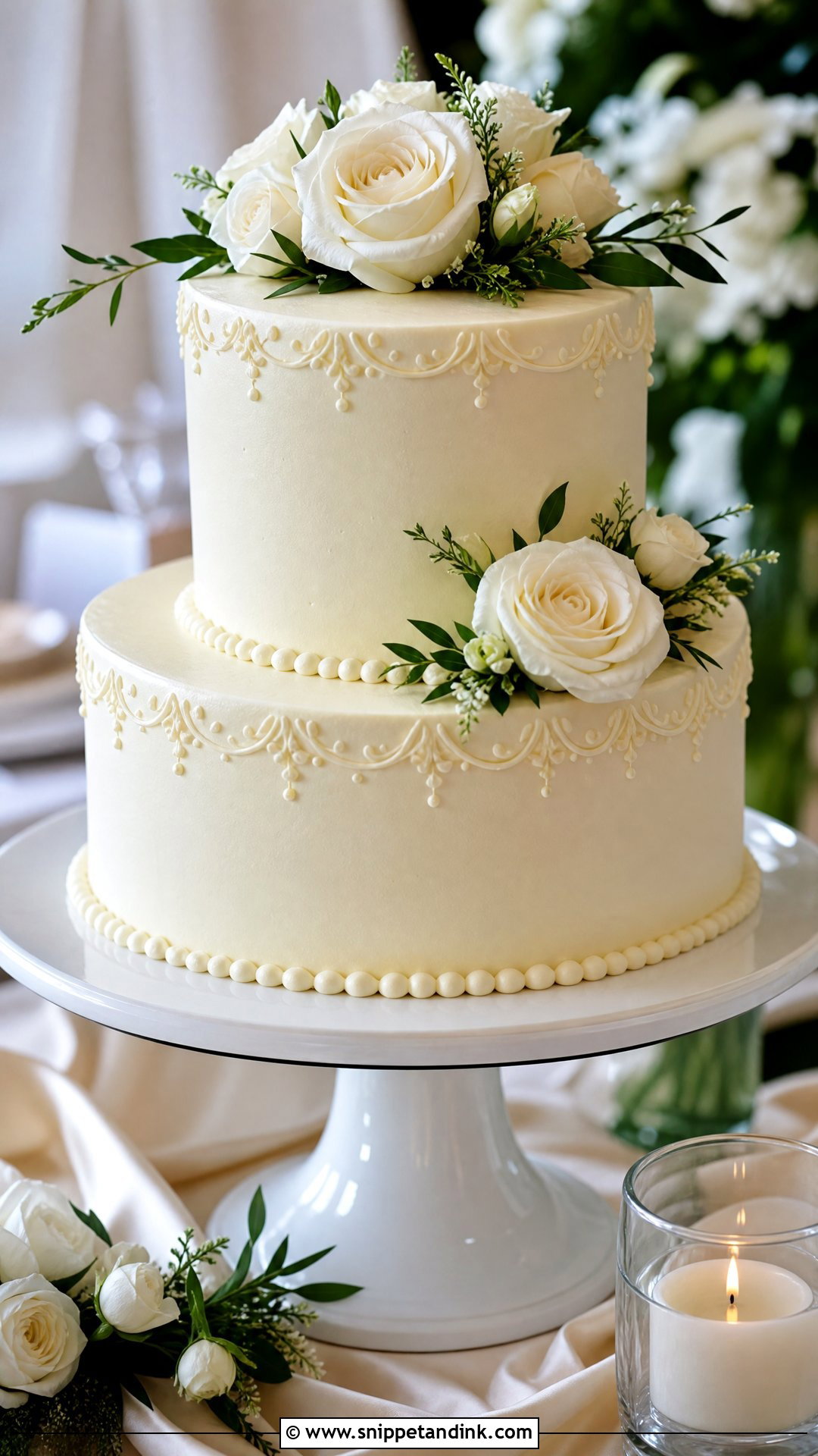 Round Wedding Cake - Snippet and Ink - 35 Wedding Cakes