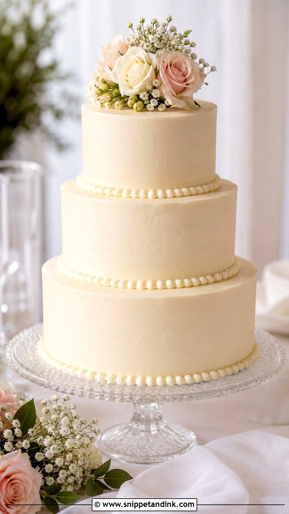 Round Wedding Cake - Snippet and Ink - 20 Simple Deco Cake Ideas for Wedding