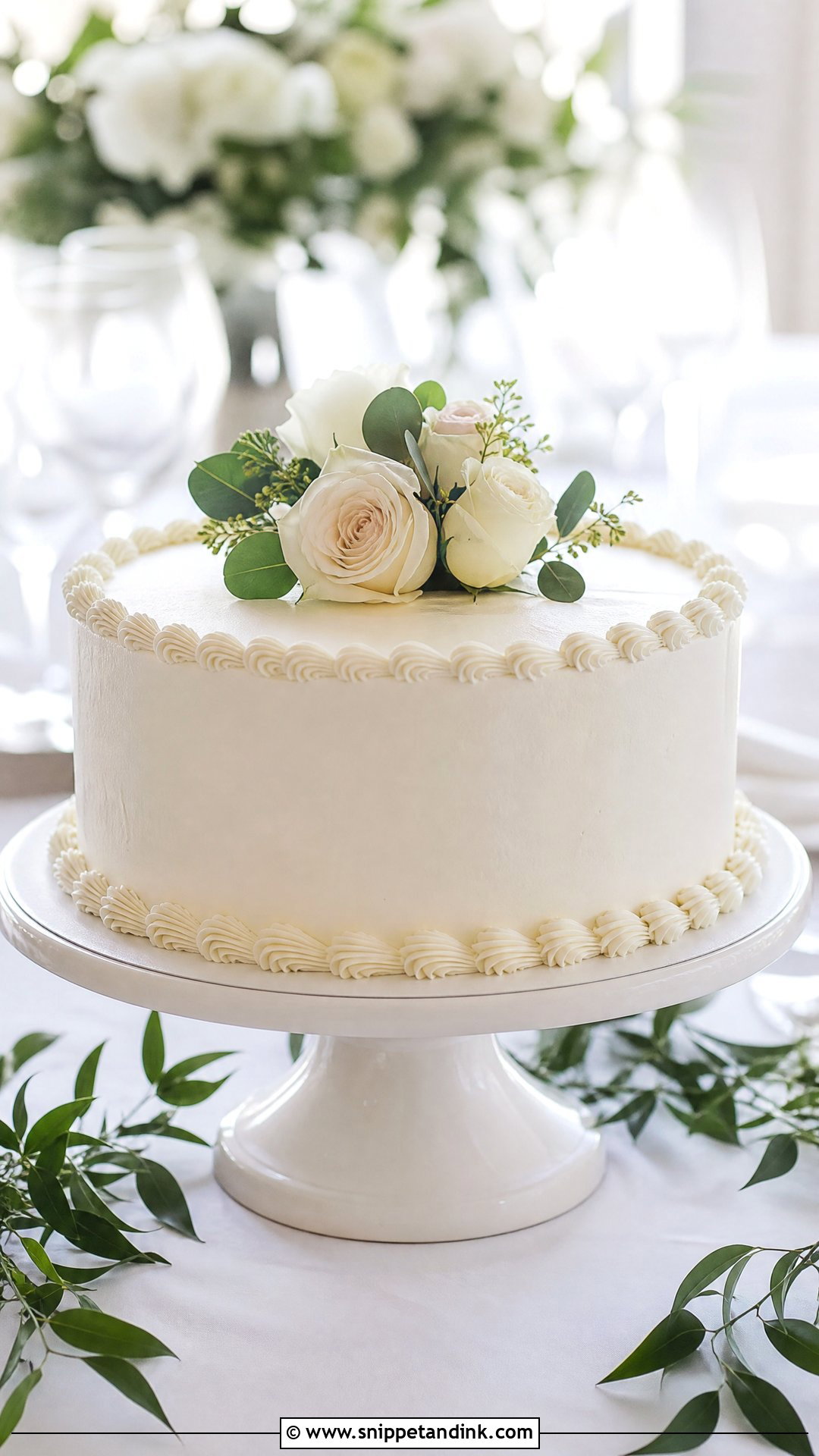 Round Wedding Cake - Snippet and Ink - 20 Timeless Wedding Cake Ideas