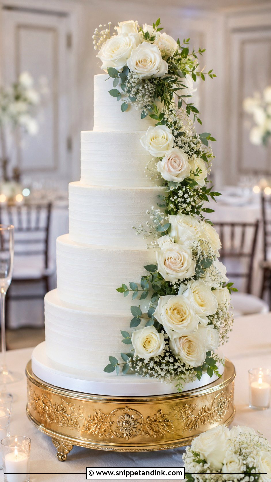 Round Wedding Cake - Snippet and Ink - 20 Wedding Cakes for 200 Guests