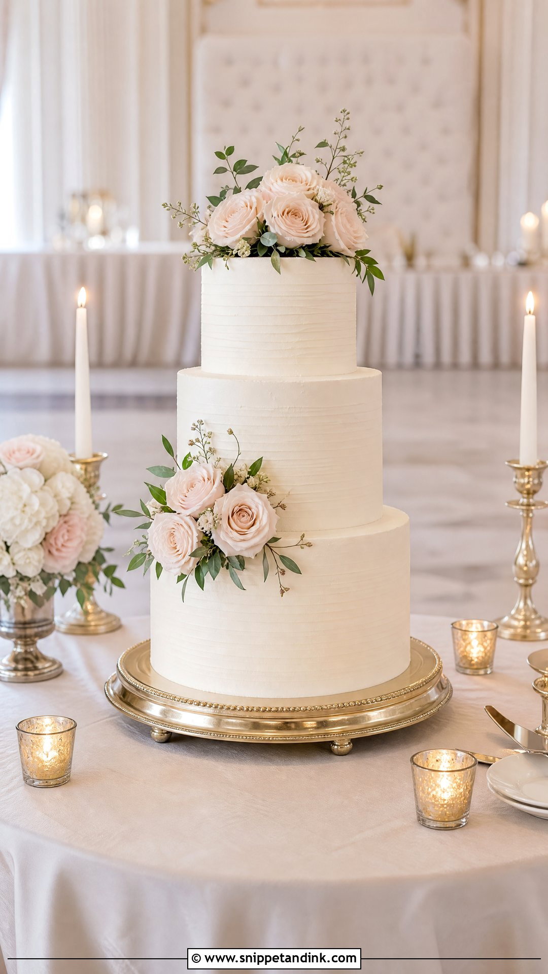 Round Wedding Cake Table - Snippet and Ink - 25 Wedding Cake Table Ideas