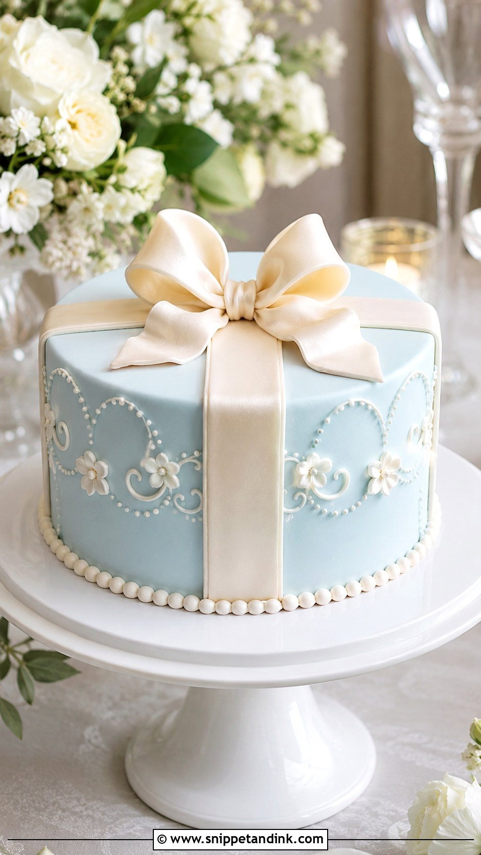 Round Wedding Gift Cake - Snippet and Ink - 20 Gift Cake Design Ideas for Wedding