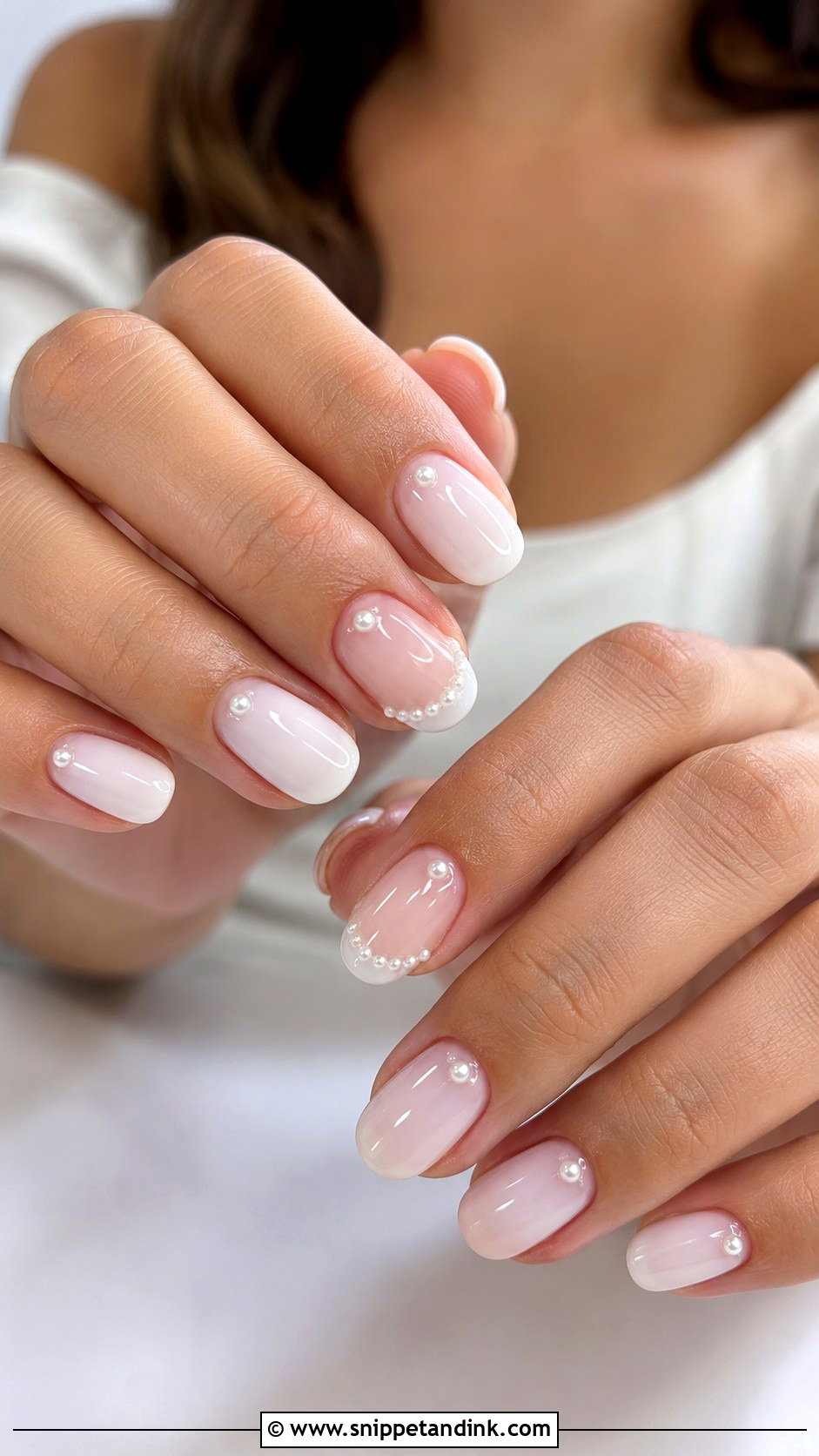 Round Wedding Nails With Pearls - Snippet and Ink - 20 Round Wedding Nails