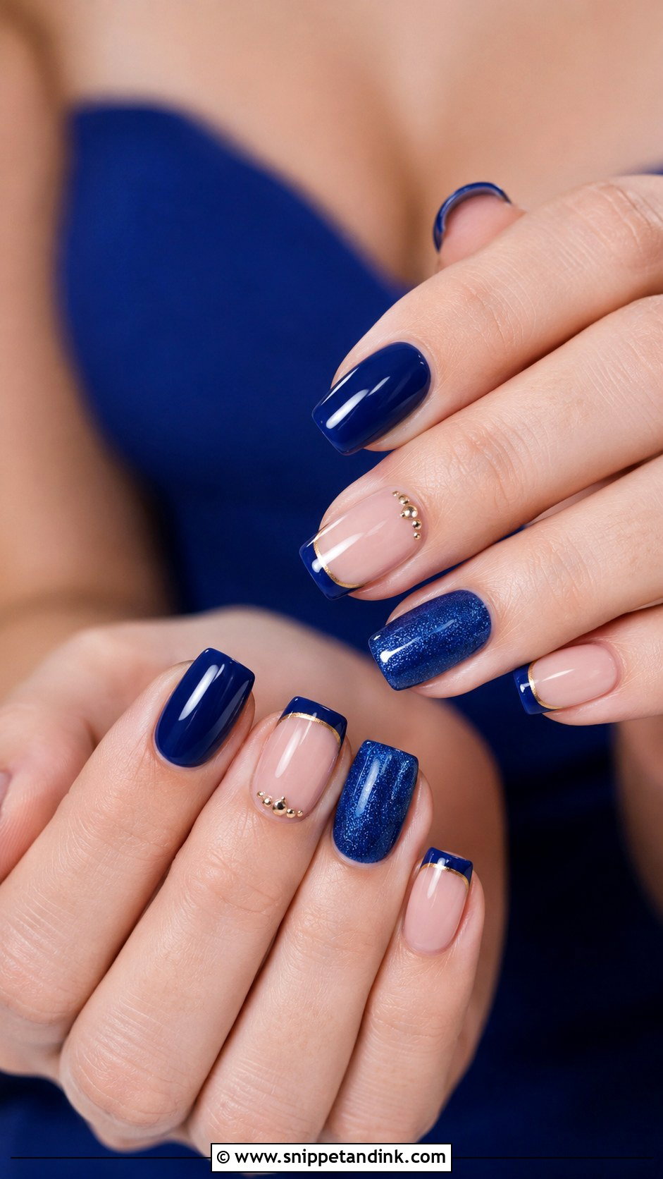 Royal Blue Bridesmaid Nails - Snippet and Ink - 20 Indian Wedding Nails Bridesmaid