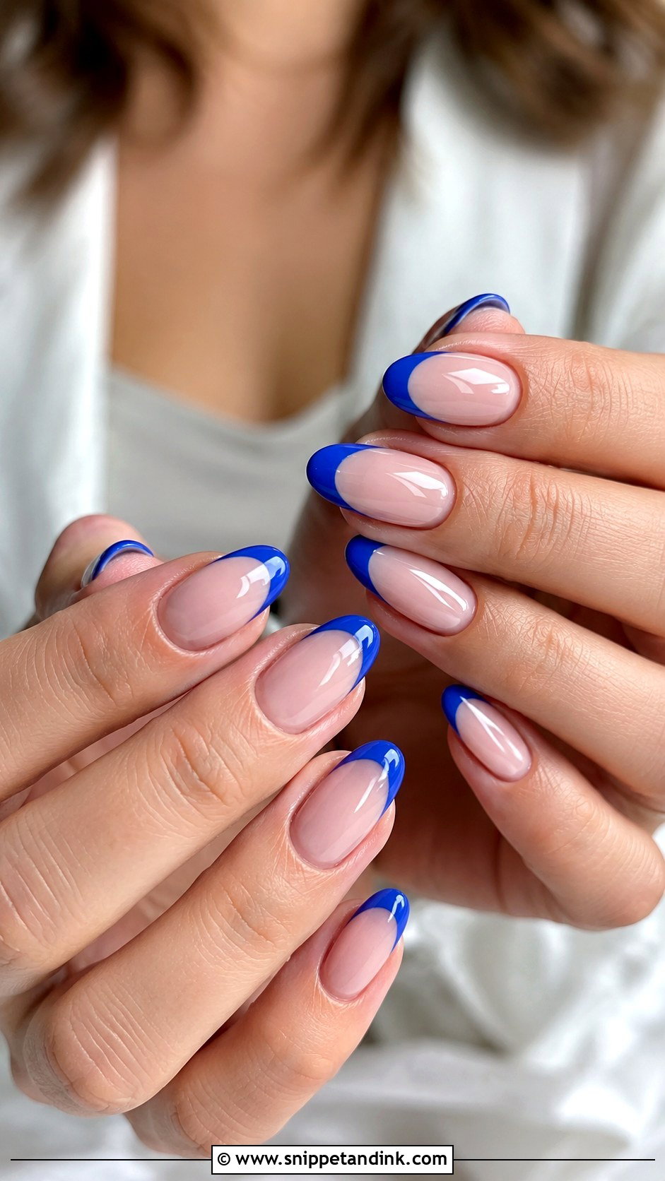 Royal Blue French Tip Wedding Nails - Snippet and Ink - 20 Royal Blue Wedding Nails