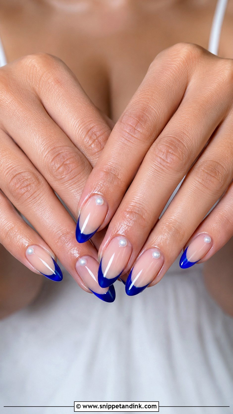 Royal Blue Pearl Wedding Nails - Snippet and Ink - 20 Royal Blue Wedding Nails