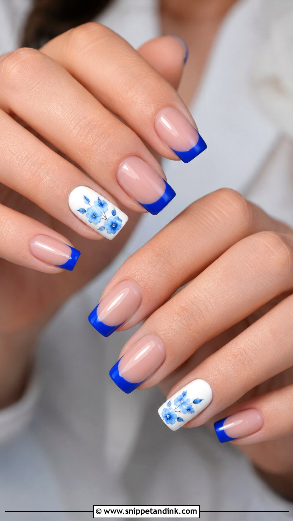 Royal Blue Square Wedding Nails - Snippet and Ink - 20 Royal Blue Wedding Nails