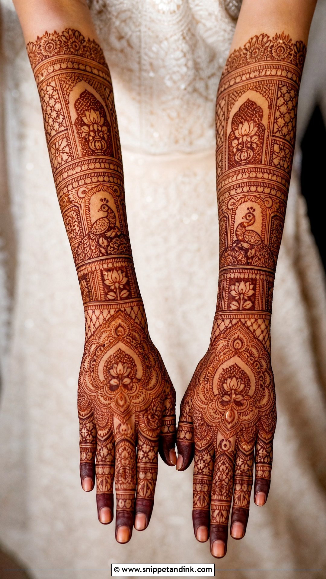 Royal Bridal Back Side Mehndi Design - Snippet and Ink - 20 Bridal Back Side Mehndi Design Ideas