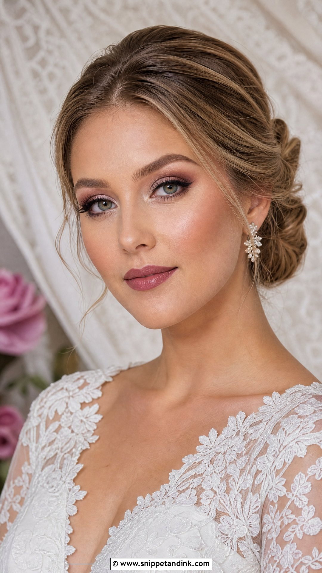 Royal Bridal Makeup With Mauve Lip - Snippet and Ink - 20 Royal Bridal Makeup Ideas