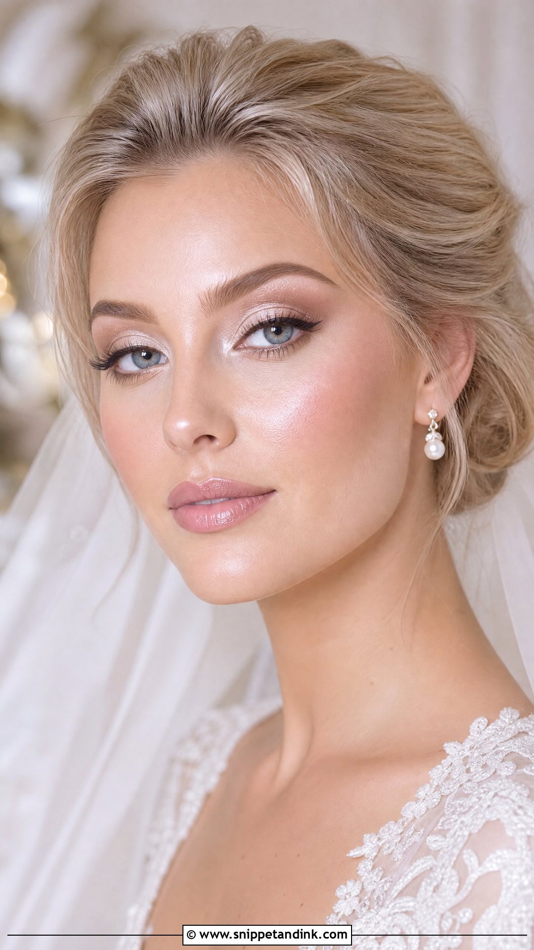 Royal Bridal Makeup With Pearl Shimmer - Snippet and Ink - 20 Royal Bridal Makeup Ideas