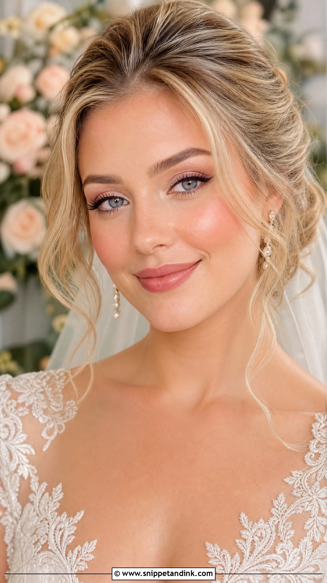 Royal Bridal Makeup With Pink Blush - Snippet and Ink - 20 Royal Bridal Makeup Ideas