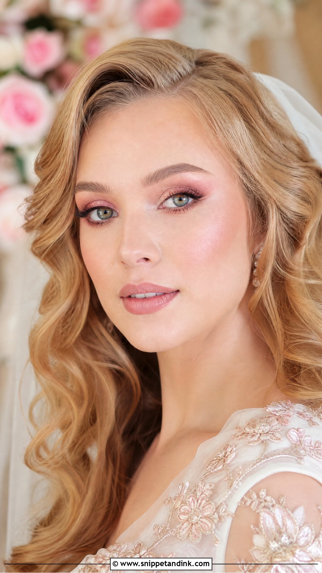 Royal Bridal Makeup With Rose Gold Eyes - Snippet and Ink - 20 Royal Bridal Makeup Ideas