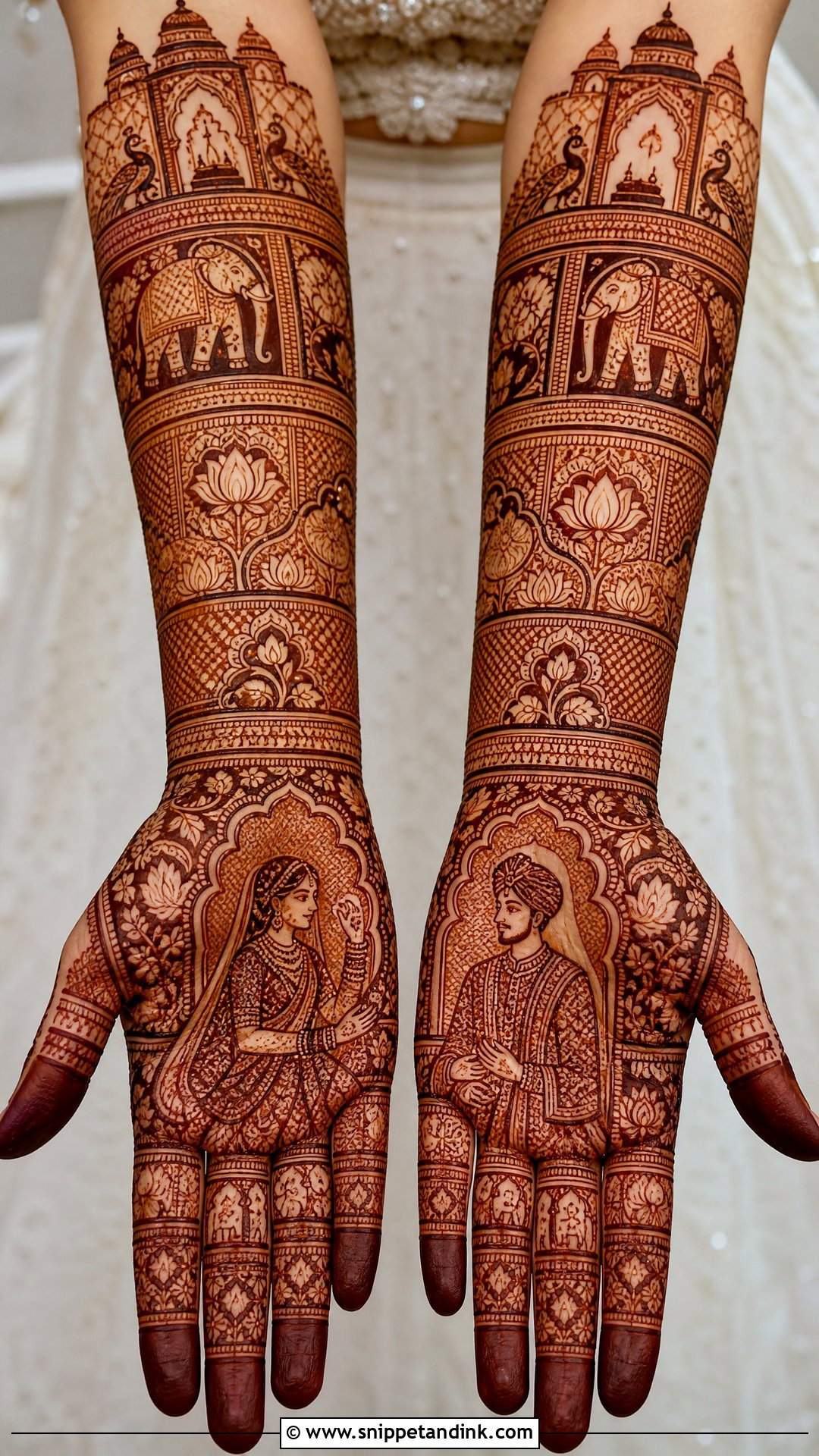 Royal Bridal Mehndi Design - Snippet and Ink - 20 Bridal Henna (Mehndi) Design Ideas