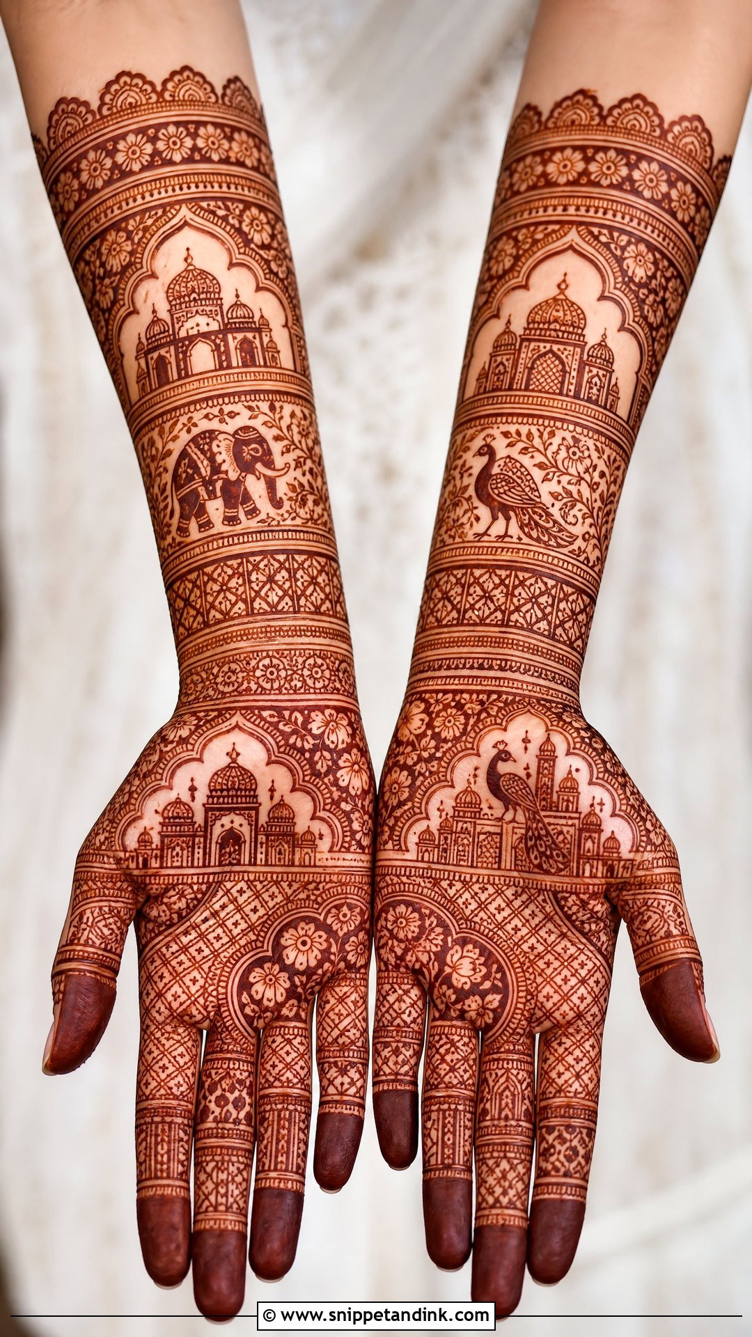 Royal Bridal Mehndi Design - Snippet and Ink - 30 Bride Mehndi Designs